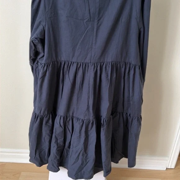 NWT Emma Knudsen Frankie dark navy blue tiered midi dress, size 3X - Picture 11 of 12